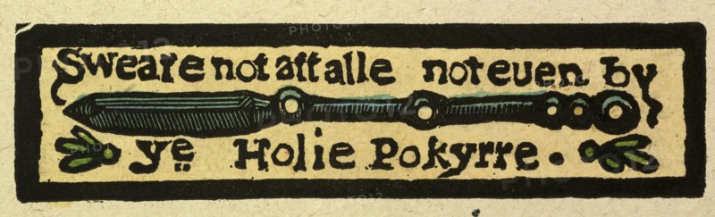 illustration of English tales, folk tales, and ballads. Poker