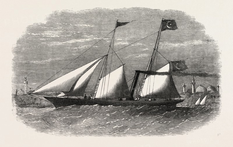 STEAM-YACHT BUILT FOR HIS LATE HIGHNESS EL HAMI PACHA, SON OF THE LATE VICEROY OF EGYPT, BY SCOTT RUSSELL AND CO.