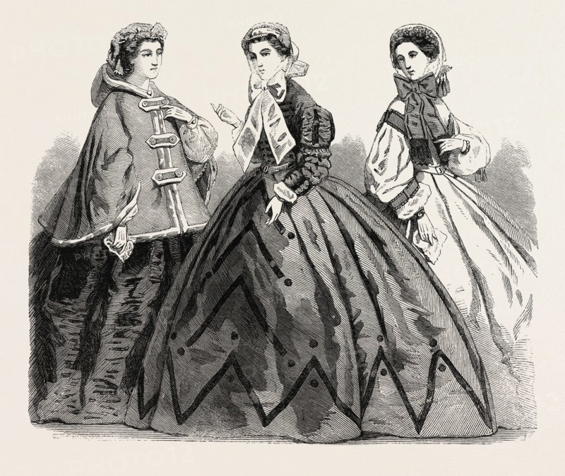 PARIS FASHIONSFASHIONS FOR APRIL, 1861