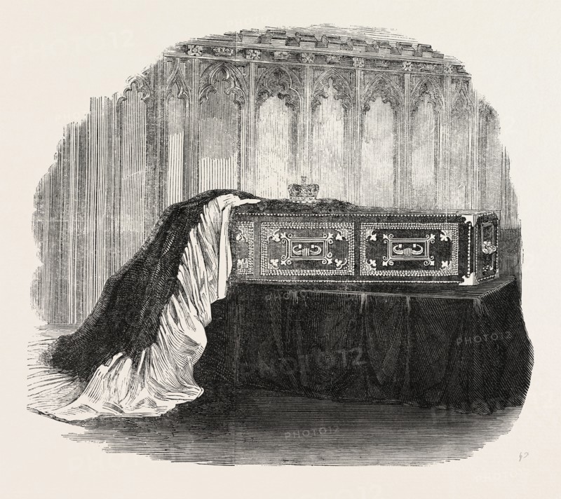 COFFIN OF HER LATE ROYAL HIGHNESS THE DUCHESS OF KENT.