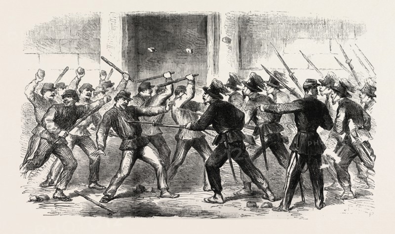 CONFLICT AT NAPLES BETWEEN A COMPANY OF BERSAGLIERI AND FALSE GARIBALDINI