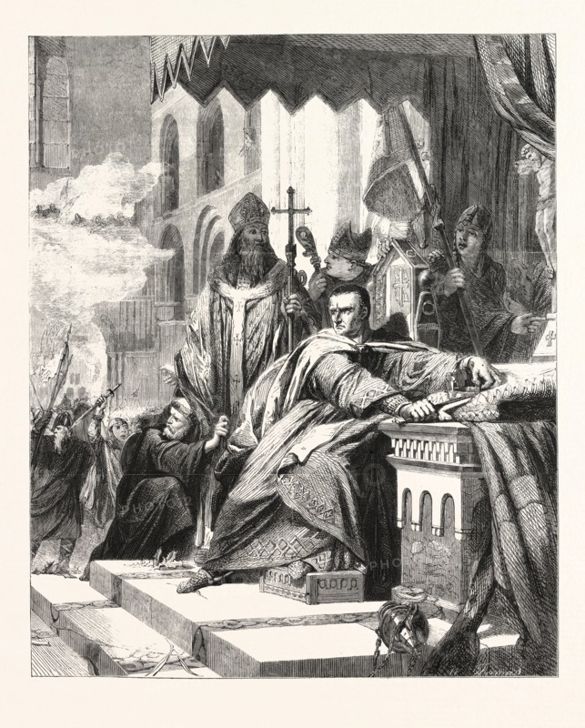 THE CORONATION OF WILLIAM THE CONQUEROR, BY JOHN CROSS, EXHIBITED AT THE SOCIETY OF ARTS.