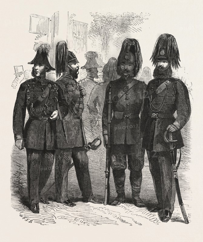THE UNIFORM OF THE 1ST SURREY RIFLES.