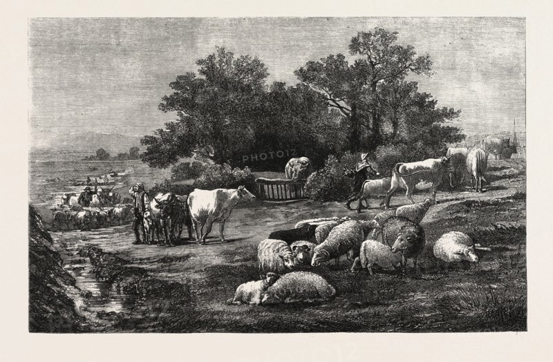 THE ARRIVAL AT THE FAIR: A SCENE IN AUVERGNE, BY M. AUGUSTE BONHEUR