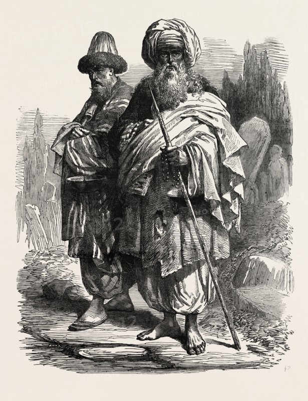 TURKISH DERVISHES, FROM AN ORIGINAL DRAWING BY JAMES ROBERTSON, OF CONSTANTINOPLE, ISTANBUL, 1854