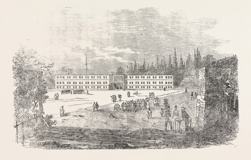 BARRACKS OF CASSIM PACHA, IN CONSTANTINOPLE, ISTANBUL, 1854