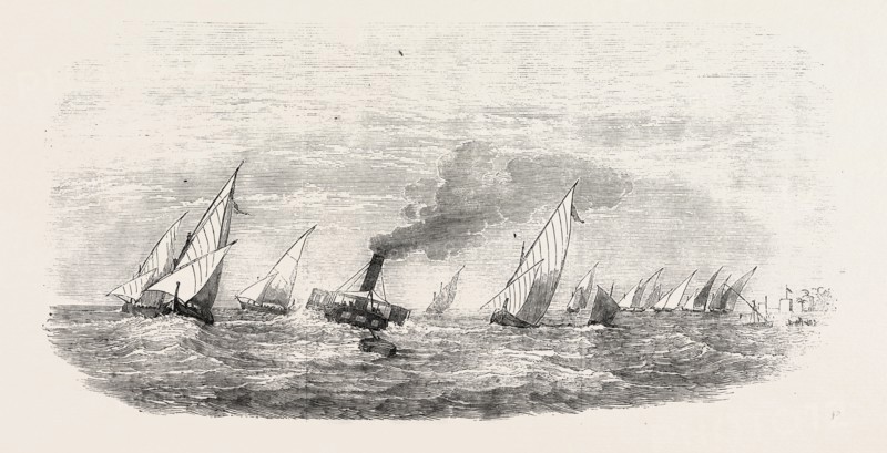 VESSELS PASSING THE BAR AT THE ROSETTA MOUTH OF THE NILE