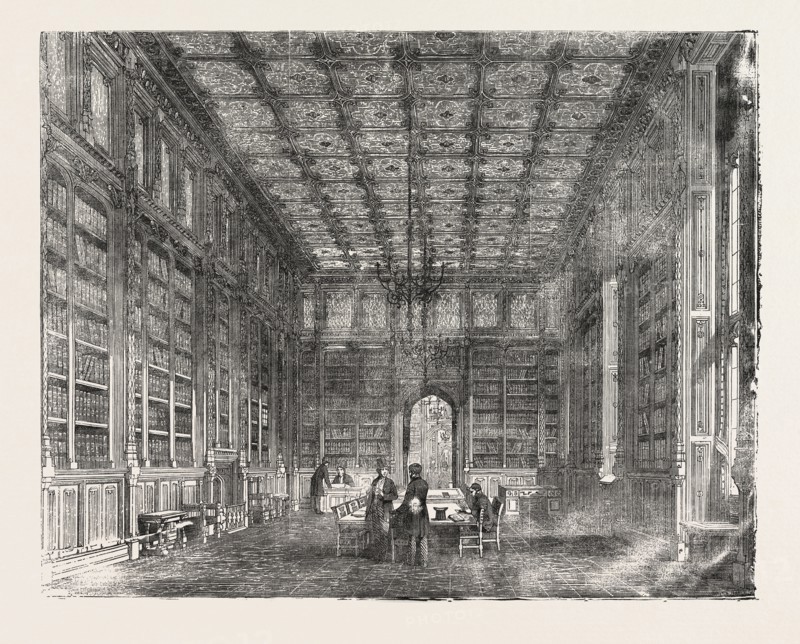 THE NEW HOUSES OF PARLIAMENT: LIBRARY OF THE HOUSE OF COMMONS, UK, 1854, LONDON