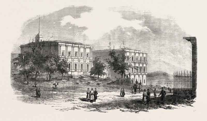 THE FRENCH MILITARY BARRACKS, OUTSIDE PERA, 1854
