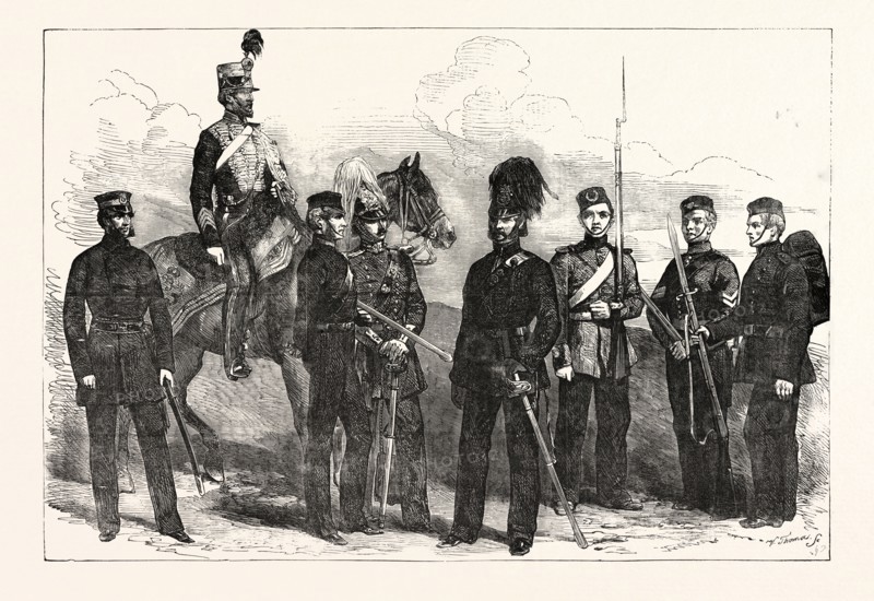 ENGLISH MILITIA AND YEOMANRY CAVALRY, 1854