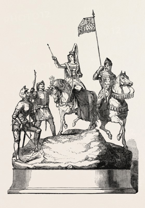 THE DONCASTER RACE PLATE, 1854, QUEEN PHILIPPA BEFORE THE BATTLE OF NEVILLE'S CROSS
