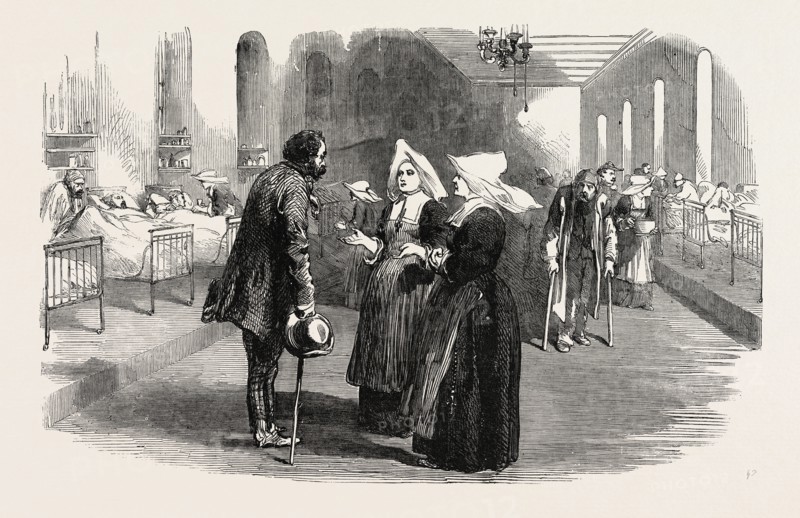 SISTERS OF CHARITY (ST. BENOIT), IN THE NEW HOSPITAL, AT PERA. 1854