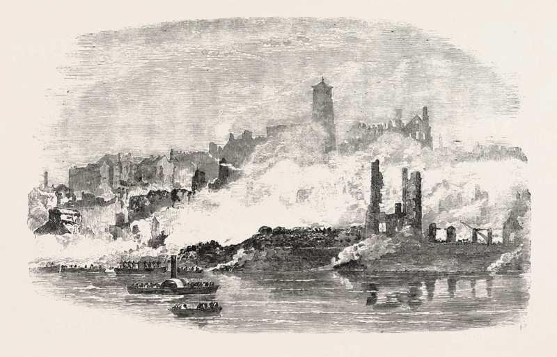 REMAINS AT GATESHEAD, SITE OF THE EXPLOSION, 1854