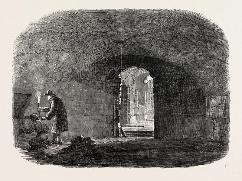 SUBTERRANEAN CHAMBER OLD FISH-STREET, ST. PAUL'S, LONDON, 1854