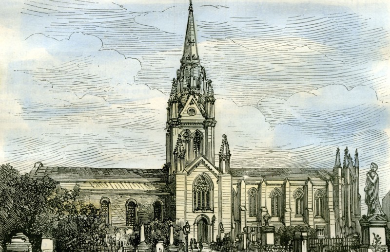 Aberdeen, The East and West Churches, 1885, UK
