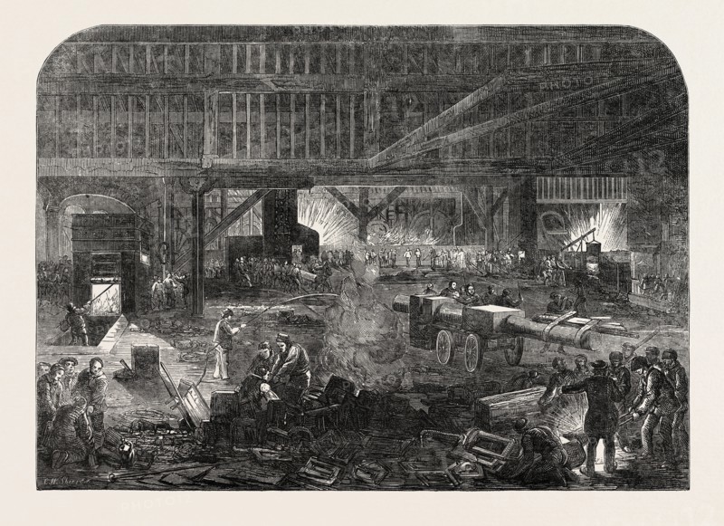 MARE AND CO.'S IRON SHIP-BUILDING WORKS, 1854