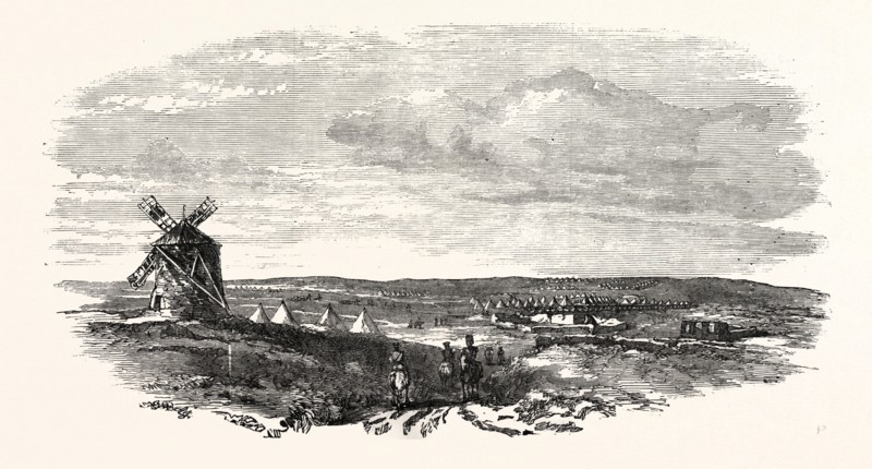 THE CRIMEAN WAR: THE SIEGE OF SEBASTOPOL: CAMP OF THE SIEGE TRAIN (GENERAL SIR J. BURGOYNE), AT SEBASTOPOL, 1854