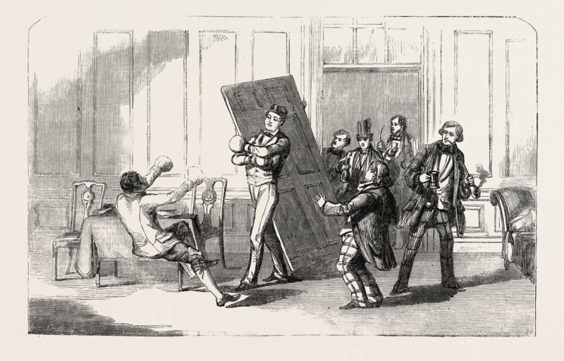 SCENE FROM THE NEW FARCE OF THE SLOW MAN, AT THE ADELPHI THEATRE, LONDON, UK, 1854
