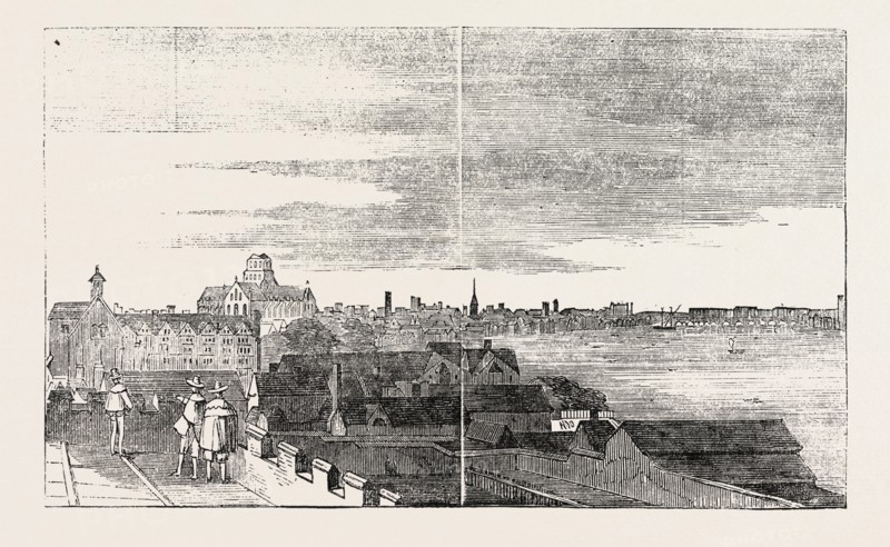 VIEW OF LONDON FROM THE ROOF OF ARUNDEL HOUSE, UK, 1646