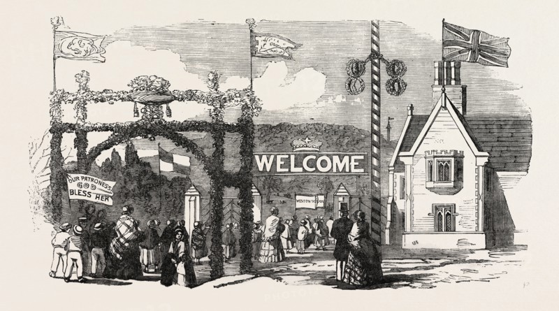 ENTRANCE TO HAWKSTONE PARK, 1854