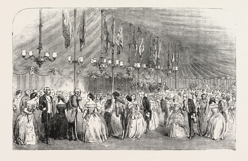 BALL AT HAWKSTONE, TO COMMEMORATE THE MAJORITY OF THE HON. ROWLAND CLEGG HILL, 1854
