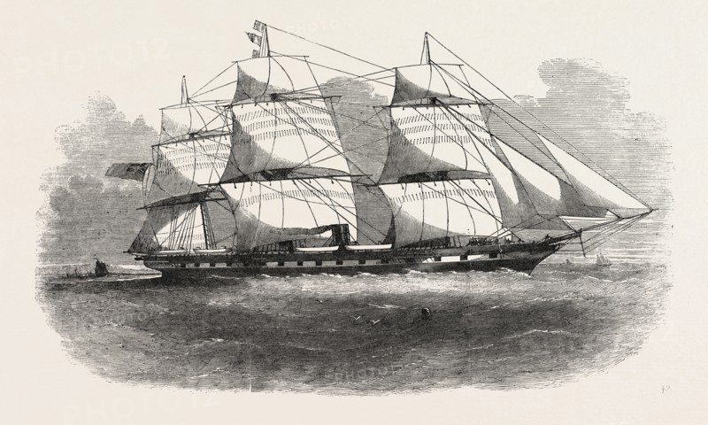 THE CRIMEAN WAR: THE SCREW STEAMSHIP PRINCE, WRECKED OFF BALACLAVA HARBOUR, 1854
