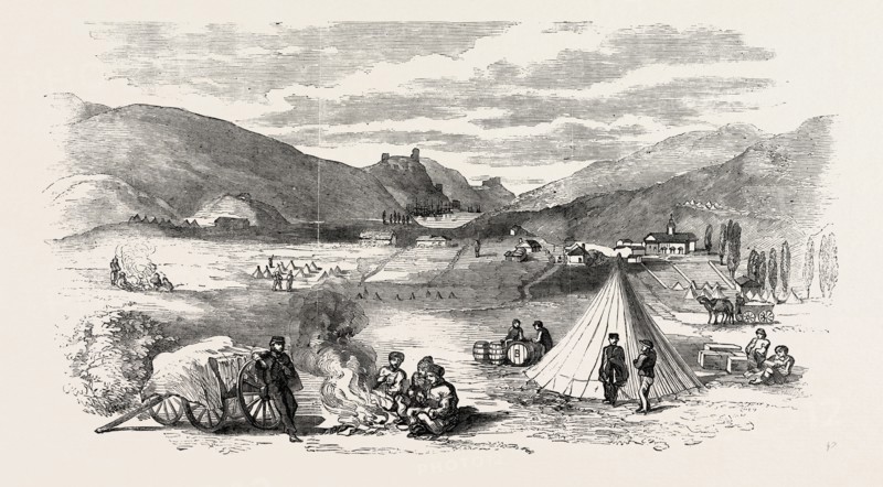 THE CRIMEAN WAR: BALACLAVA, THE SCENE OF THE SUCCESSFUL CAVALRY CHARGE, 1854