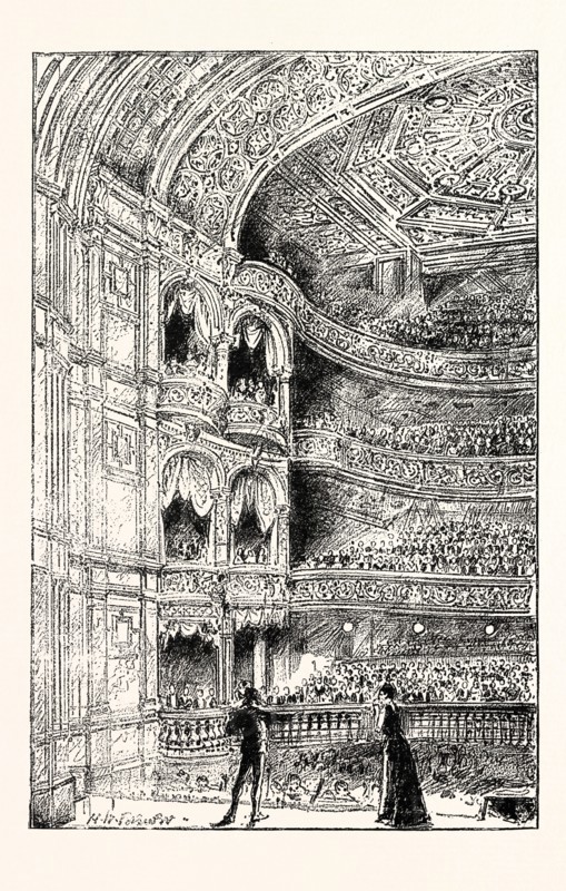 THE ROYAL ENGLISH OPERA HOUSE IN CAMBRIDGE CIRCUS: INTERIOR VIEW, 1891