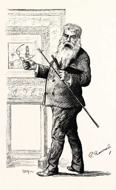 JEAN LOUIS ERNEST MEISSONIER, THE EMINENT FRENCH PAINTER