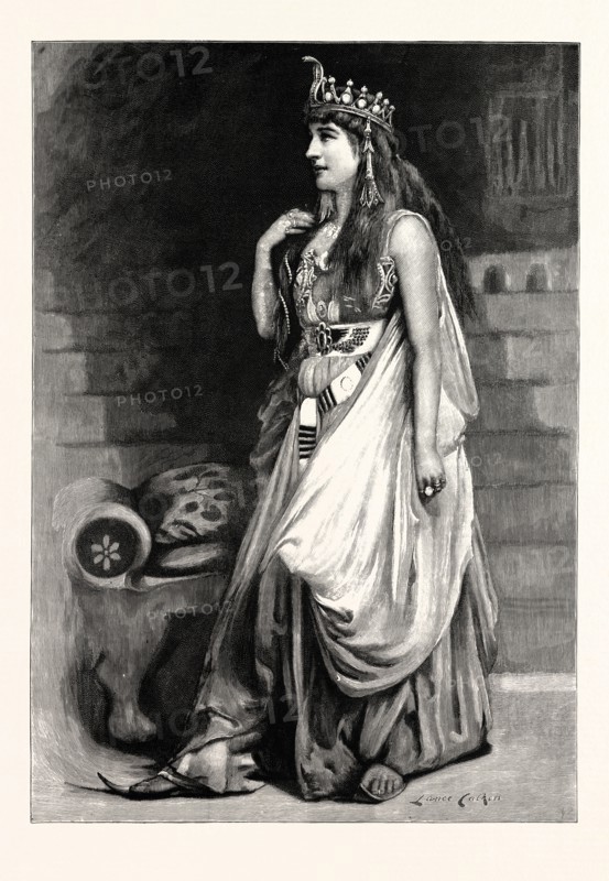 MRS. LANGTRY AS CLEOPATRA DRAWN FROM LIFE BY LANCE CALKIN
