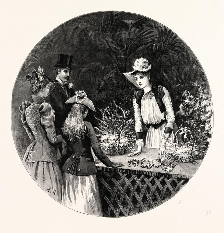 THE KERMESSE AT NICE: SELLING FLOWERS FOR THE POOR, FRANCE
