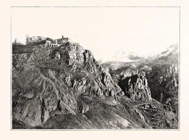GOU RDON, AN OLD FRENCH CHATEAU NEAR GRASSE, It is situated on the Edge of a Plateau about 3,000 feet above sea-level