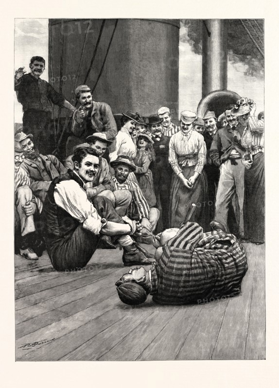 OUTWARD BOUND TO AUSTRALIA ON AN ORIENT LINER: A COCK-FIGHTING MATCH
