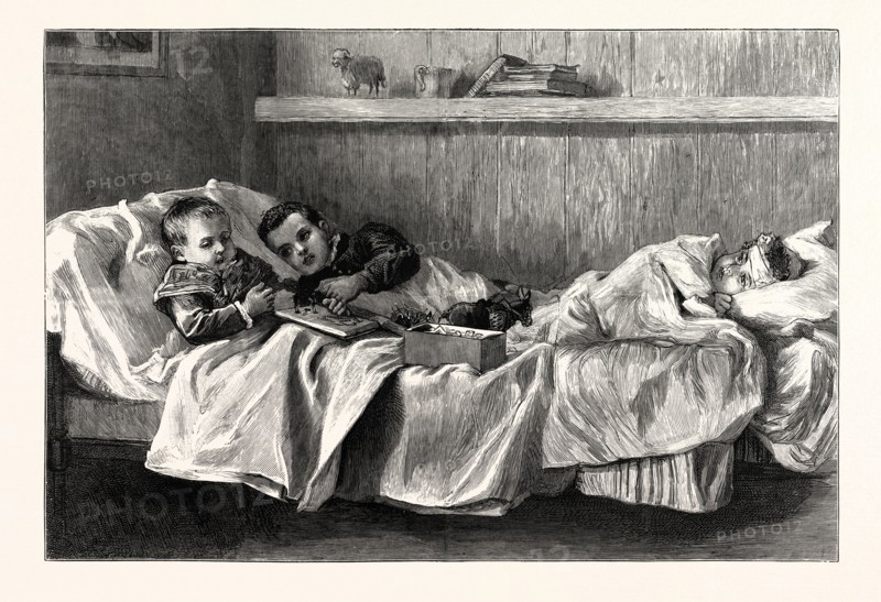 THE LOSS OF THE UTOPIA OFF RAGGED STAFF, GIBRALTAR: FATHERLESS AND MOTHERLESS, SOME OF THE RESCUED CHILDREN IN THE ROYAL NAVAL HOSPITAL