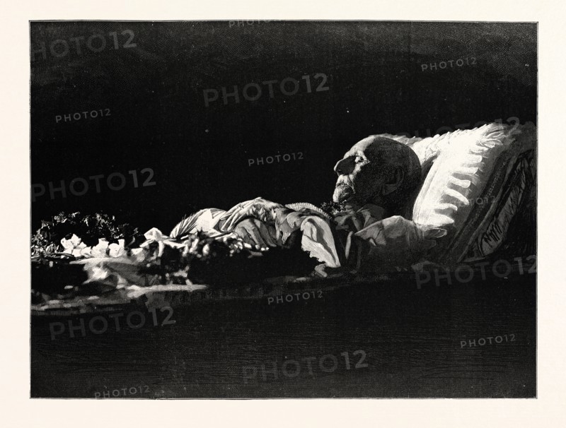 THE LATE COUNT VON MOLTKE LYING IN STATE IN THE PALACE OF THE GENERAL STAFF, BERLIN, GERMANY