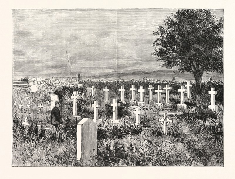 BURIAL PLACE OF THE OFFICERS AND MEN WHO FELL ON MAJUBA HILL, CHARLESTOWN