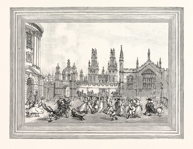 WESTERN VIEW OF ALL SOULS' COLLEGE, OXFORD, OXFORD UNIVERSITY, UK