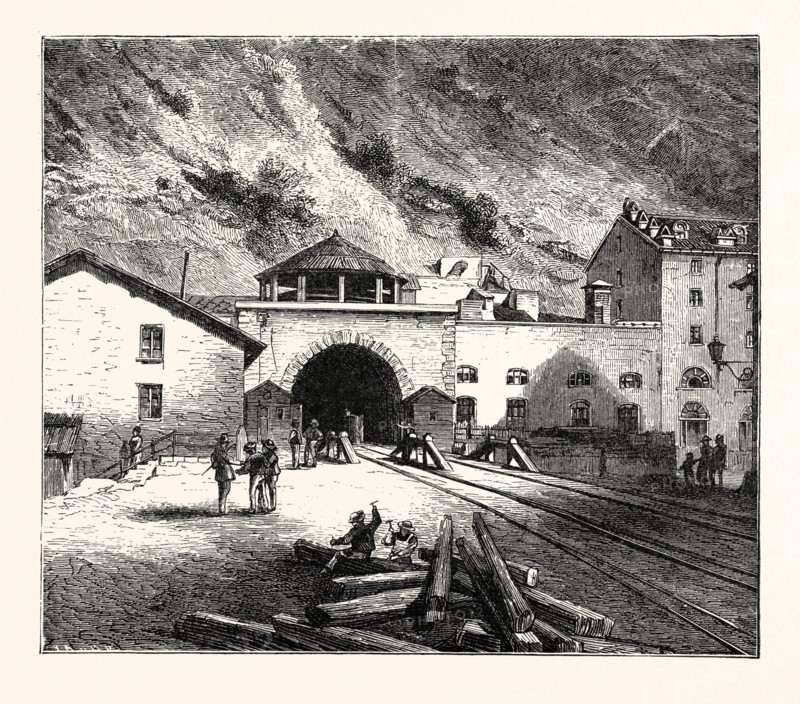 THE MONT CENIS TUNNEL, FROM THE ITALIAN SIDE.