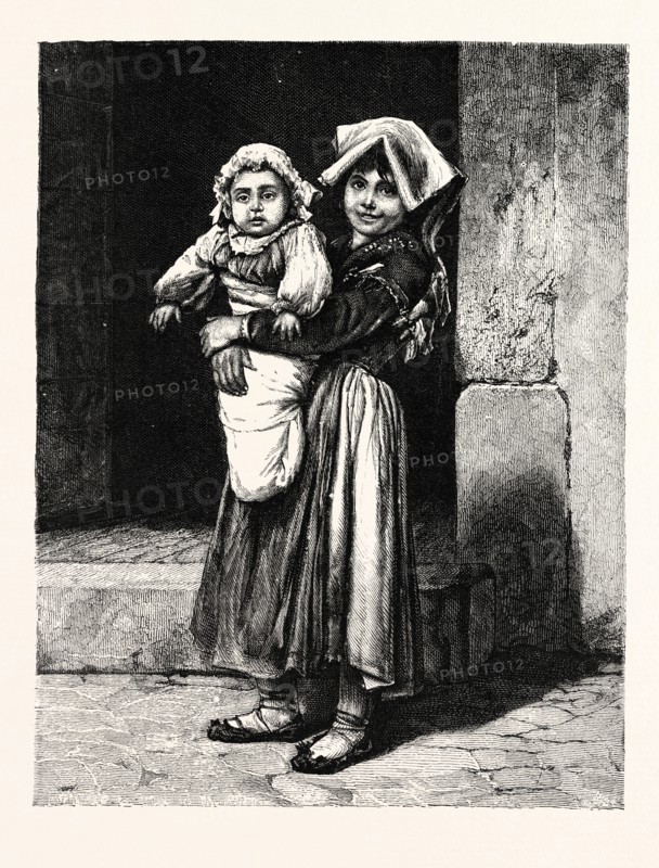 PEASANT CHILDREN OF THE CAMPAGNA. Italy