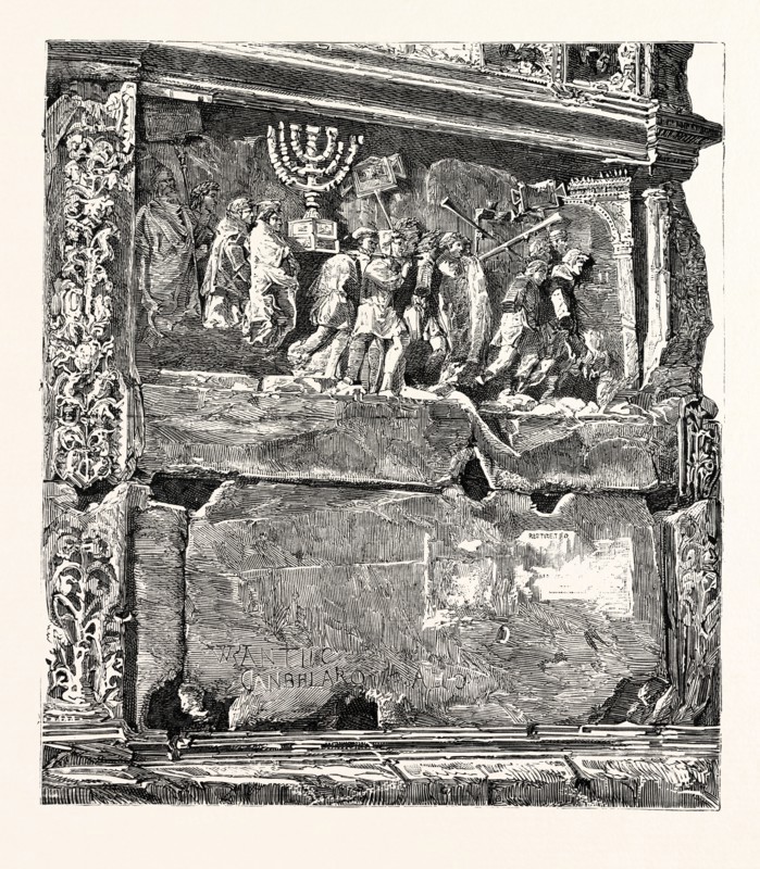 FRIEZE FROM THE ARCH OF TITUS. Rome, Italy