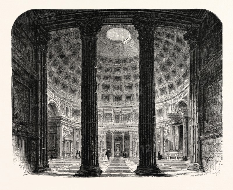 INTERIOR OF THE PANTHEON. Rome, Italy