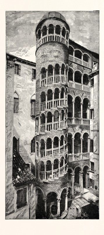 STAIRCASE OF THE FIFTEENTH CENTURY: CONTARINI PALACE, VENICE