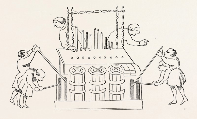 GRAND ORGAN, WITH BELLOWS, AND DOUBLE KEYBOARD