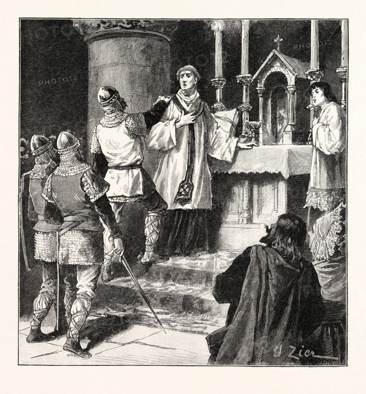 ARREST OF ARCHBISHOP GEOFFREY IN A MONASTERY AT DOVER