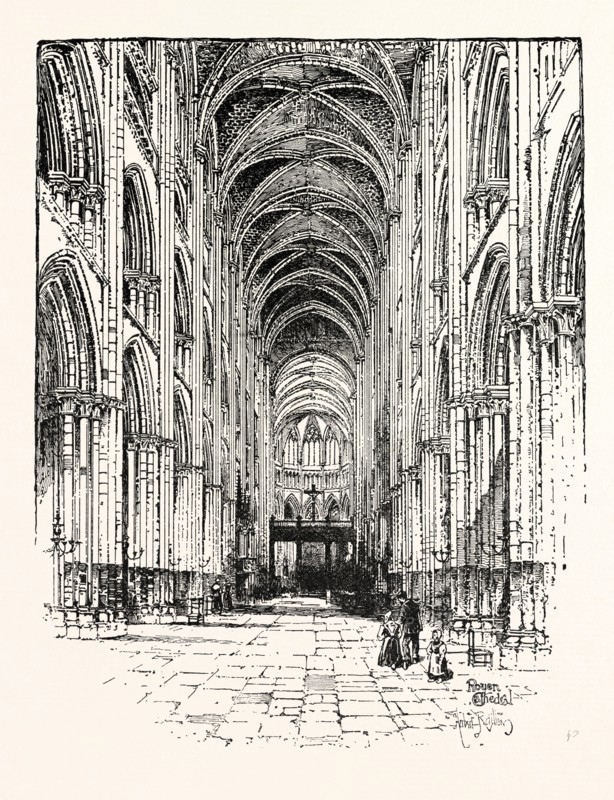 INTERIOR OF ROUEN CATHEDRAL
