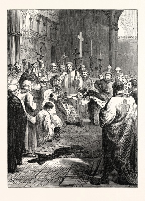 JOHN DOING HOMAGE TO THE POPE'S LEGATE