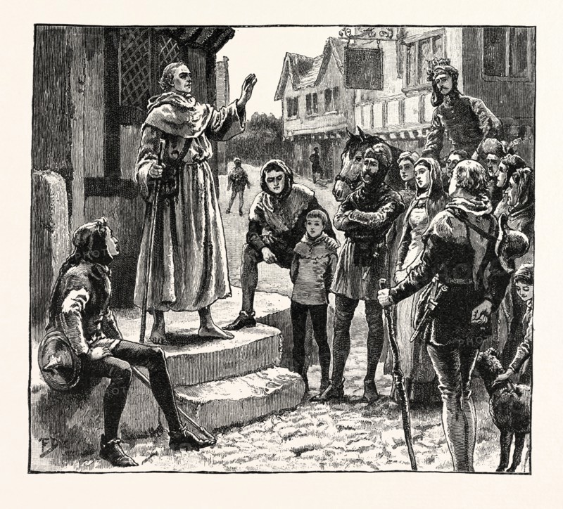ONE OF WYCLIFFE'S "POOR PRIESTS" PREACHING TO THE PEOPLE