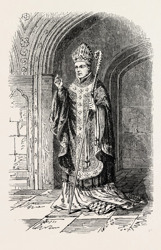 COSTUME OF BISHOP OF THE 14TH CENTURY.