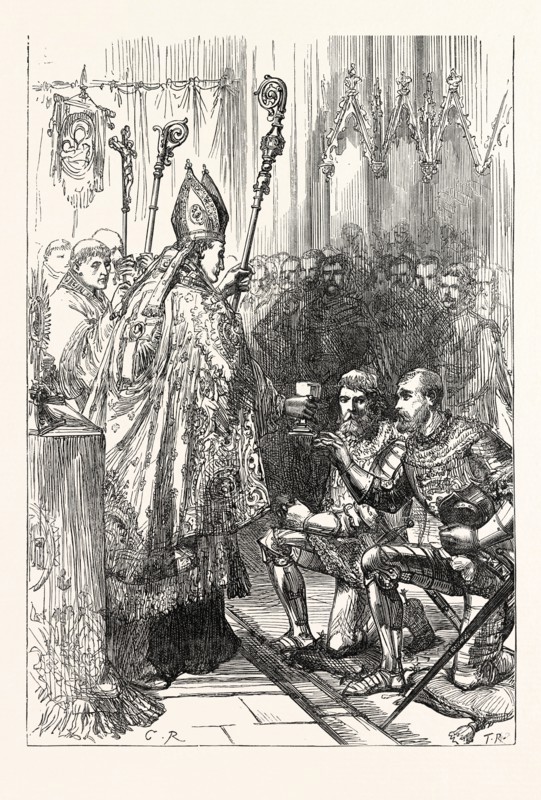 THE DUKES OF ORLEANS AND BURGUNDY AT THE CHURCH OF THE AUGUSTINES