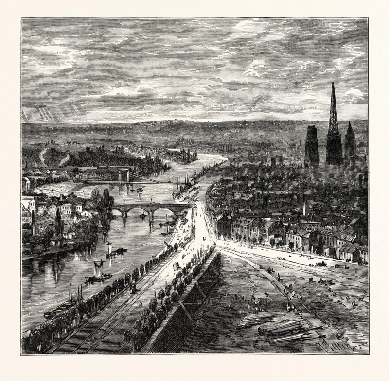 VIEW OF ROUEN, FROM ST. CATHERINE'S HILL.